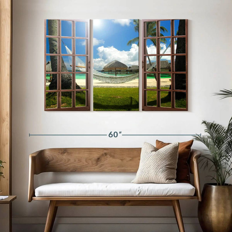 Gillard Beach Hammock Window View, 32" H x 50" W