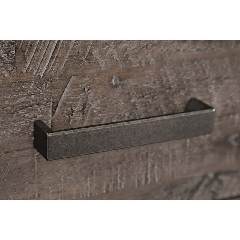 Letterly Solid Wood Top End Table with Storage and Built-In Outlets