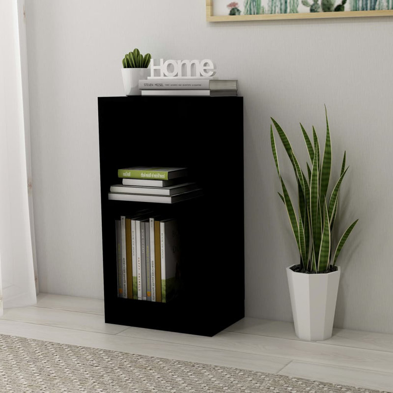 Bookshelf Engineered Wood, (2 Shelves) 75 cm H x 40cm W x 24cm D, White