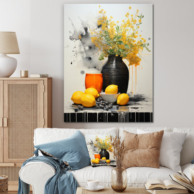 Lassana " Yellow Pottery Gray Abstract Still Lifes II " Color Photography Print