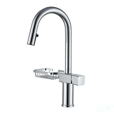 High Arc Pull-Down Kitchen Faucet - Single Hole Stainless Steel with Dual Spray Modes and 360° Flexibility