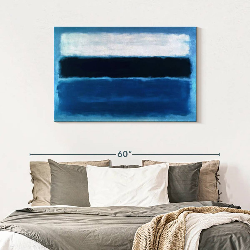 Navy Stripe Ragio, 30" H x 45" W