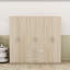 Armoire-penderie en bois à 6 portes avec 3 grands tiroirs pour la chambre à coucher Ellemaie-715992182