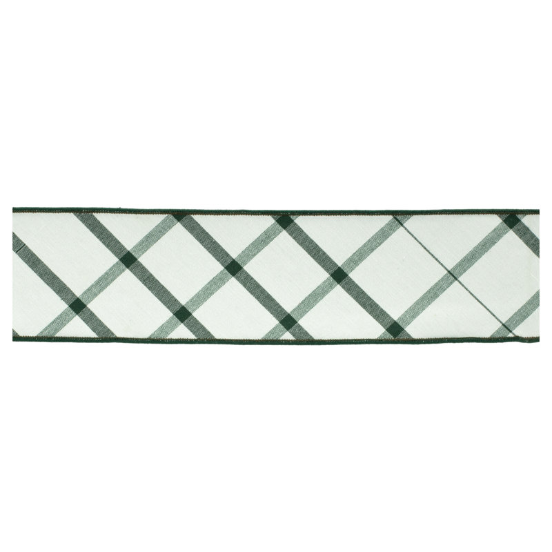 Plaid Wired Ribbon 4" x 5 Yds