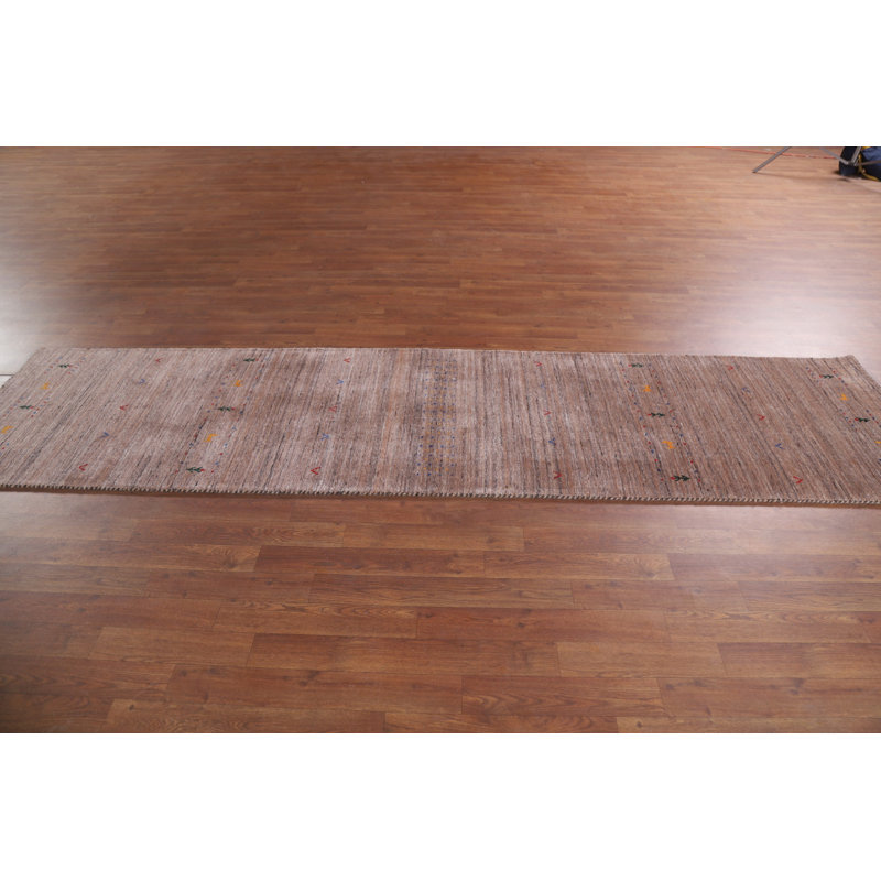 Handmade Wool Gabbeh Oriental Runner Rug 3x10