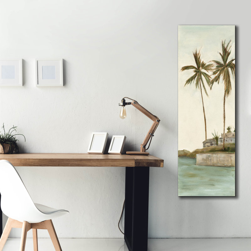 "Epish Graffiti" Trishs Palms 1 "par Chariklia Zarris, art mural sur toile, 20 po x 60 po