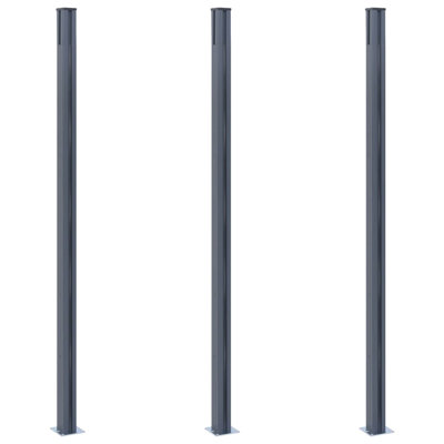Ventanas 185cm H x 12cm W Silver Metal Fencing