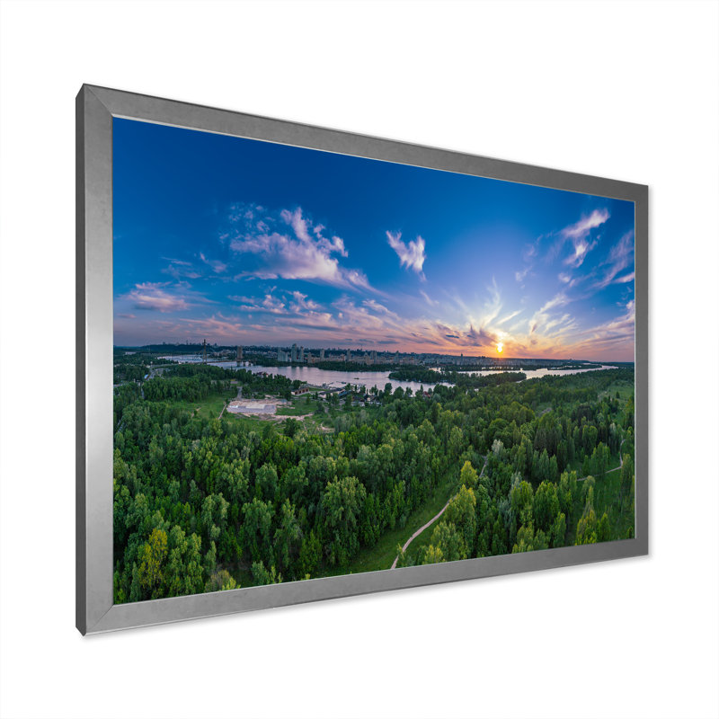 Rurale d'été en campagne, Alabama, sur toile, H 30 po x l 40 po x P 1,5 po, Cadre simple argenté