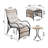 3 Pieces Wicker Outdoor Patio Furniture Set With Lounge Chair, Balcony Chairs Table Set With Cushions, Ottoman, Patio Conversation Sets For Garden ,Deck,And Porch-1776650831