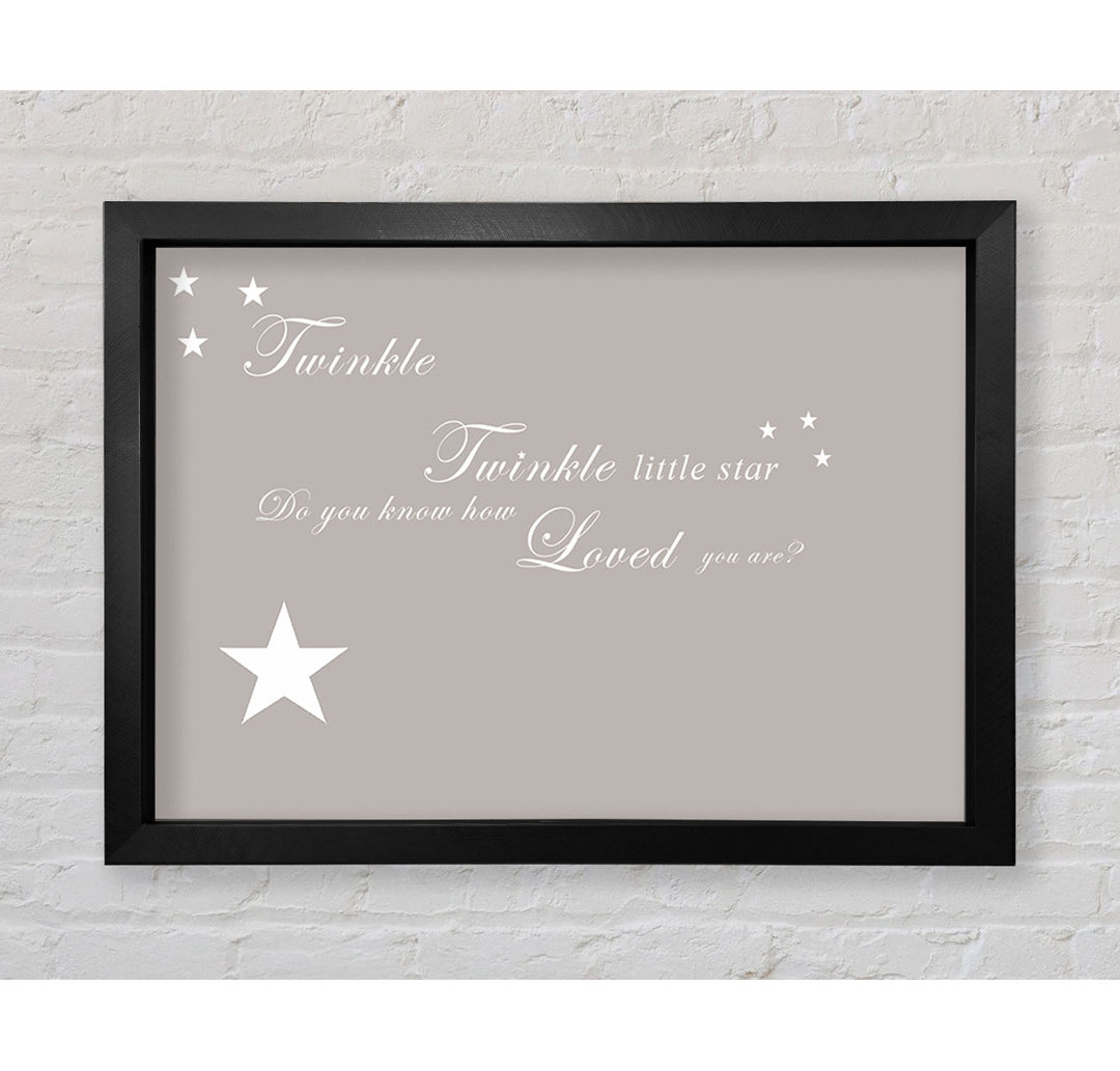 Kinderzimmer Zitat Twinkle Twinkle Little Star 1 Gerahmter Druck