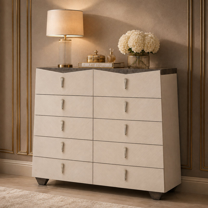 Fantosini 10-Drawer Mule Chest - Silver Mist