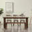 Nut-brown Rectangular Solid Wood Dining Table-2053507840