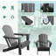 Ensemble de 2 chaises Adirondack, chaises d'extérieur pliantes avec porte-gobelet-387308493