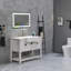 Miroir de salle de bain à DEL avec avant et rétroéclairage, grands miroirs muraux à intensité variable avec mémoire, 3 couleurs, miroir de meuble-lavabo à DEL-338501446