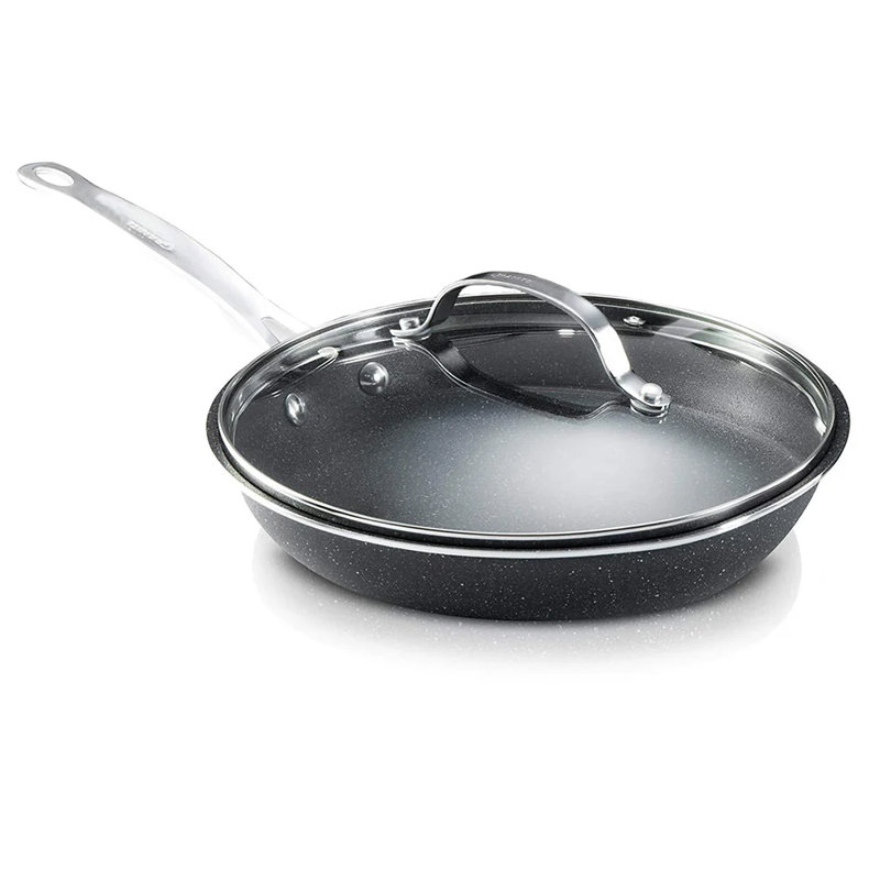 Batterie de cuisine antiadhésive en aluminium 10 pièces Granitestone, poignées résistantes au froid, au four et au lave-vaisselle