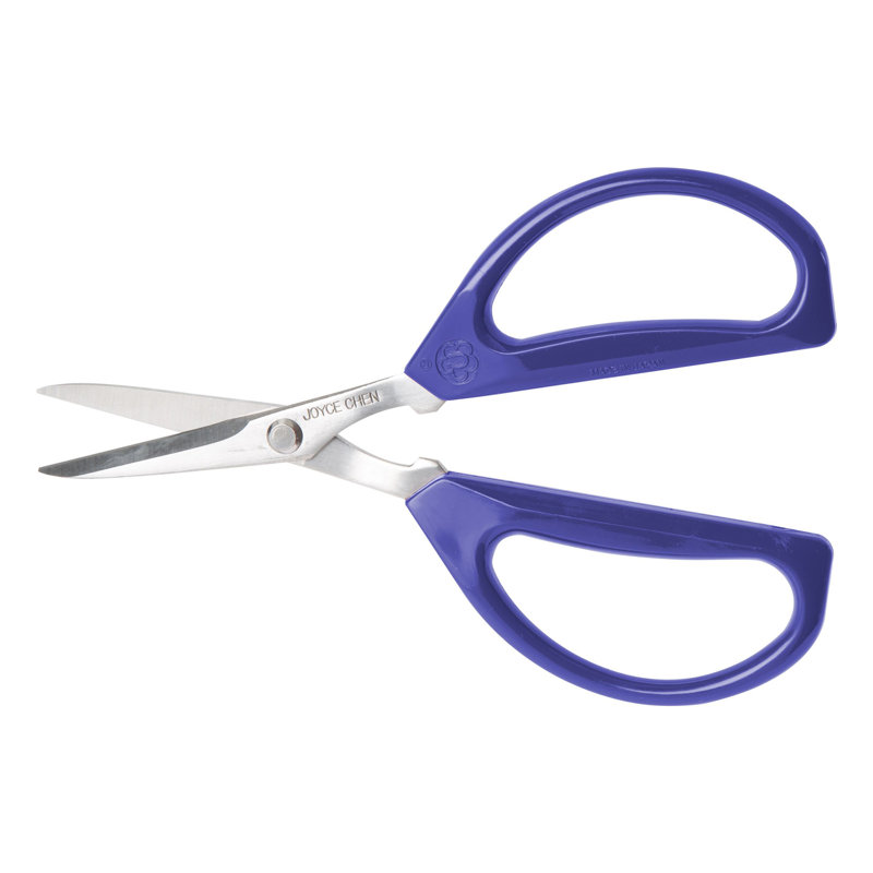 JOYCE CHEN® 6.3-In. Original Unlimited Ambidextrous Kitchen Scissors With Ergonomic Blue Handles, Navy