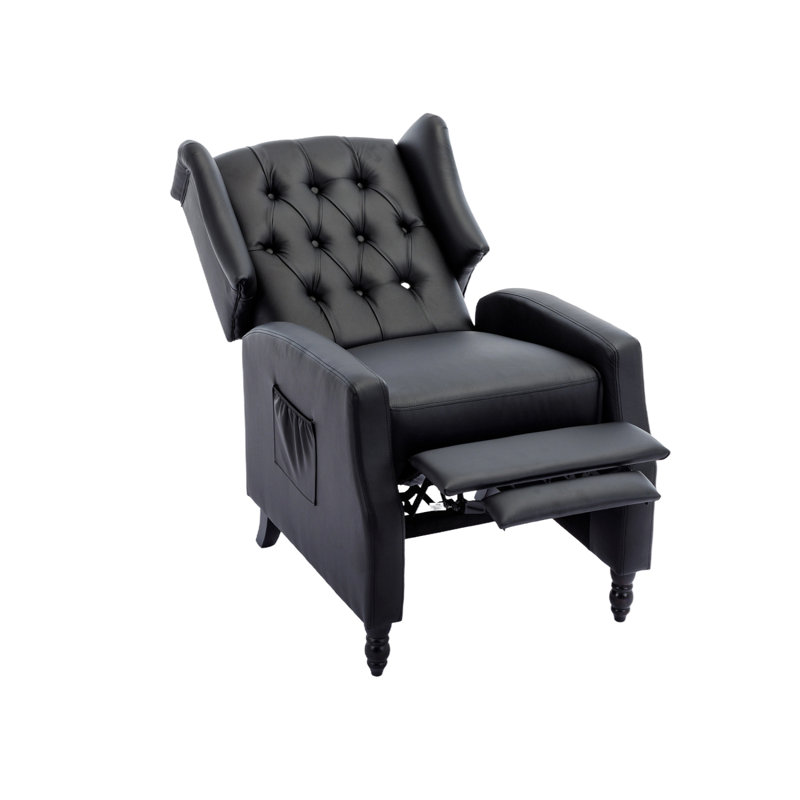 Chaise rembourrée moderne et confortable de loisirs / fauteuil inclinable pour le salon, Noir