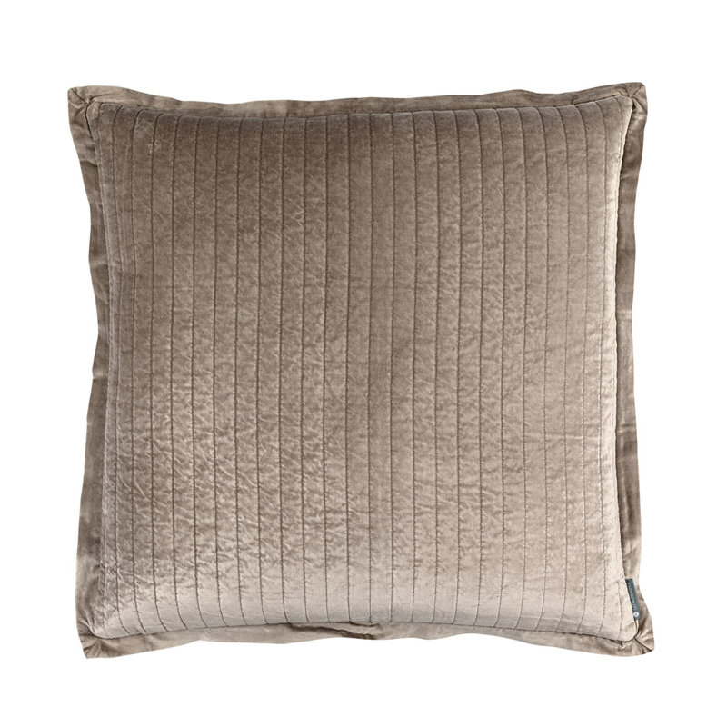 Aria Velvet Euro Pillow Cover & Insert, Raffia