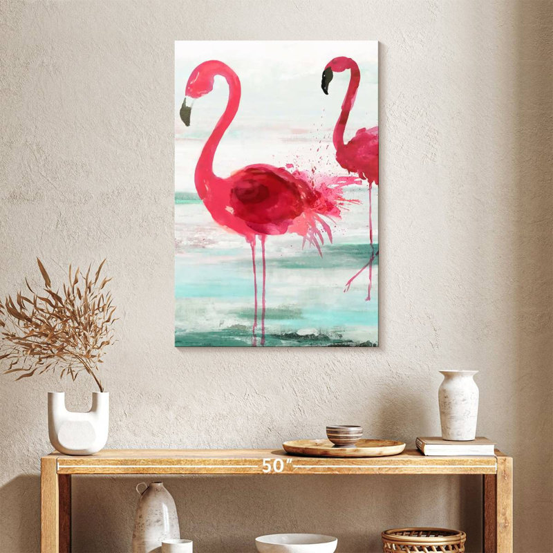 Flamants de la plage, H 36 po x l 24 po