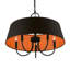 Lustre tambour 5 lumières à abat-jour en métal avec abat-jour en lin 23 po. Schwindt-277953245-277953247