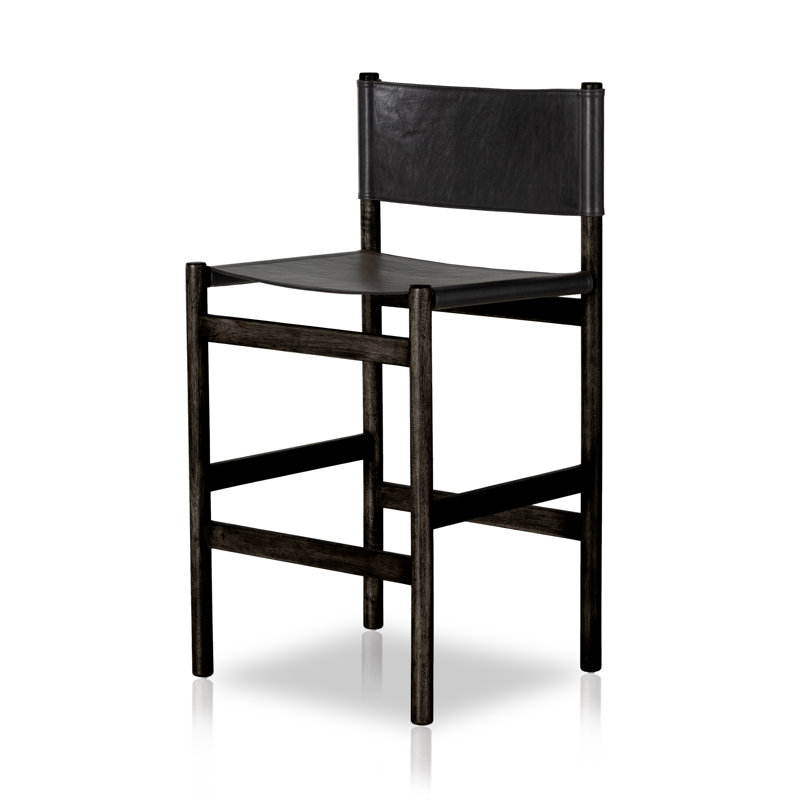 Kena Stool-Sonoma Black-Counter, Bar Stool (30.5" Seat Height), Black, Black