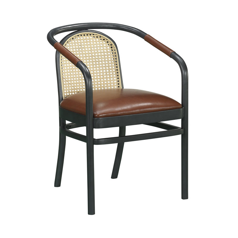Jonsi 18.74'' H Genuine Leather Upholstered Armchair