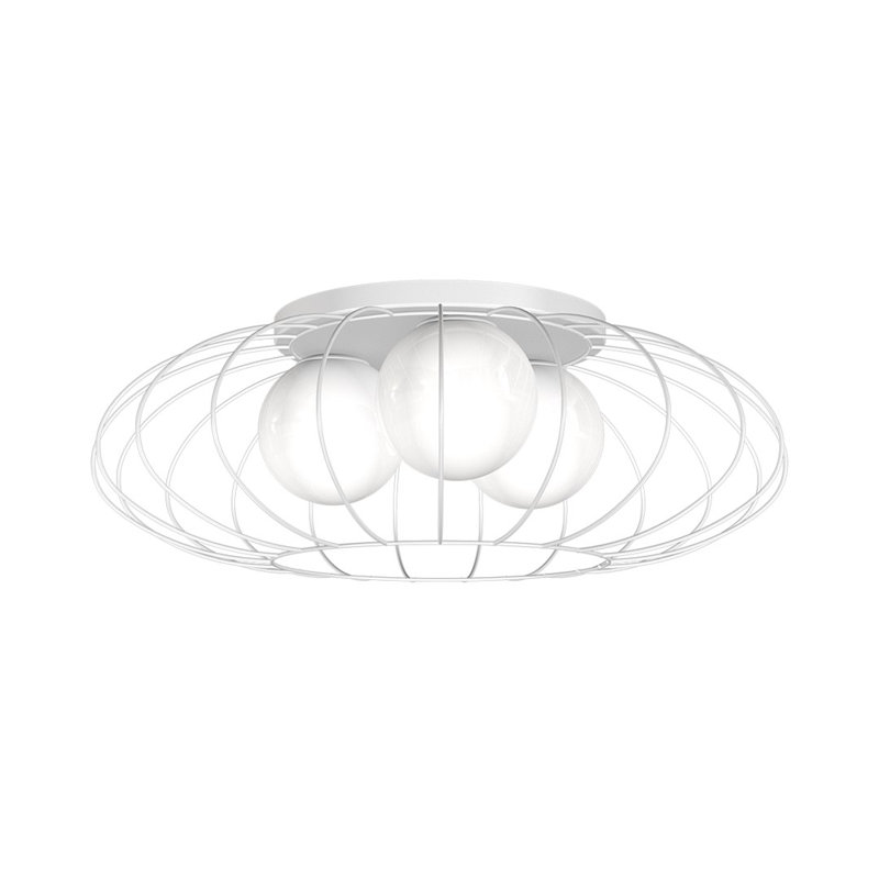 Predmore Glass LED Semi Flush Mount, White