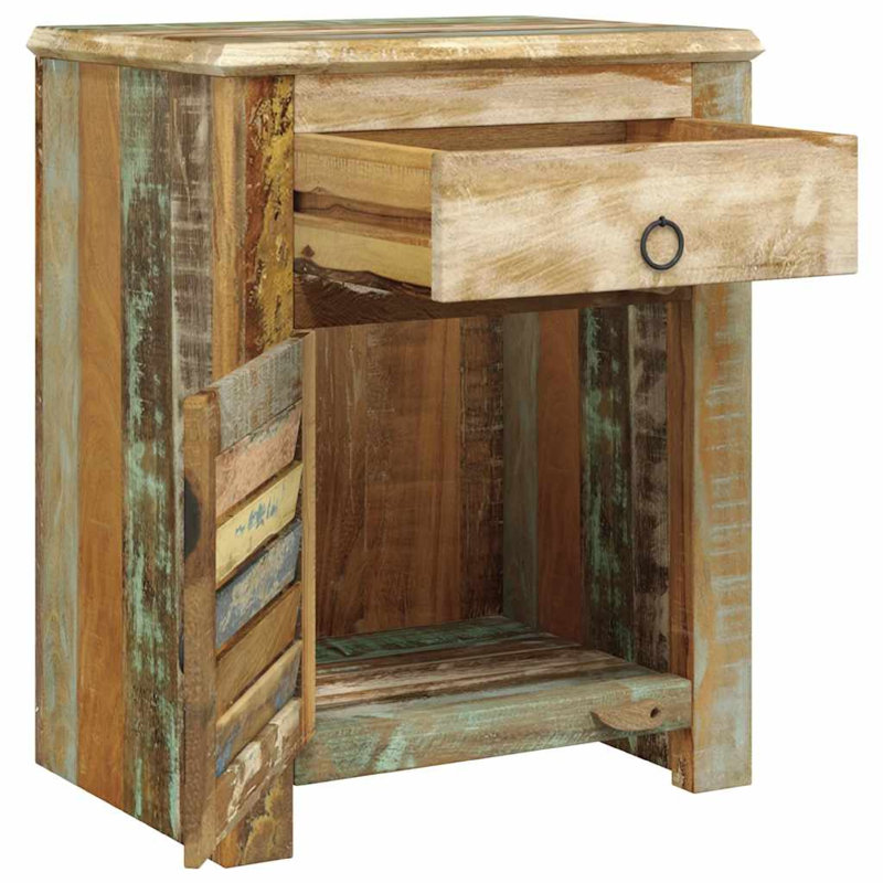 Table de chevet Nolan avec tiroir et porte, bois massif Nolan