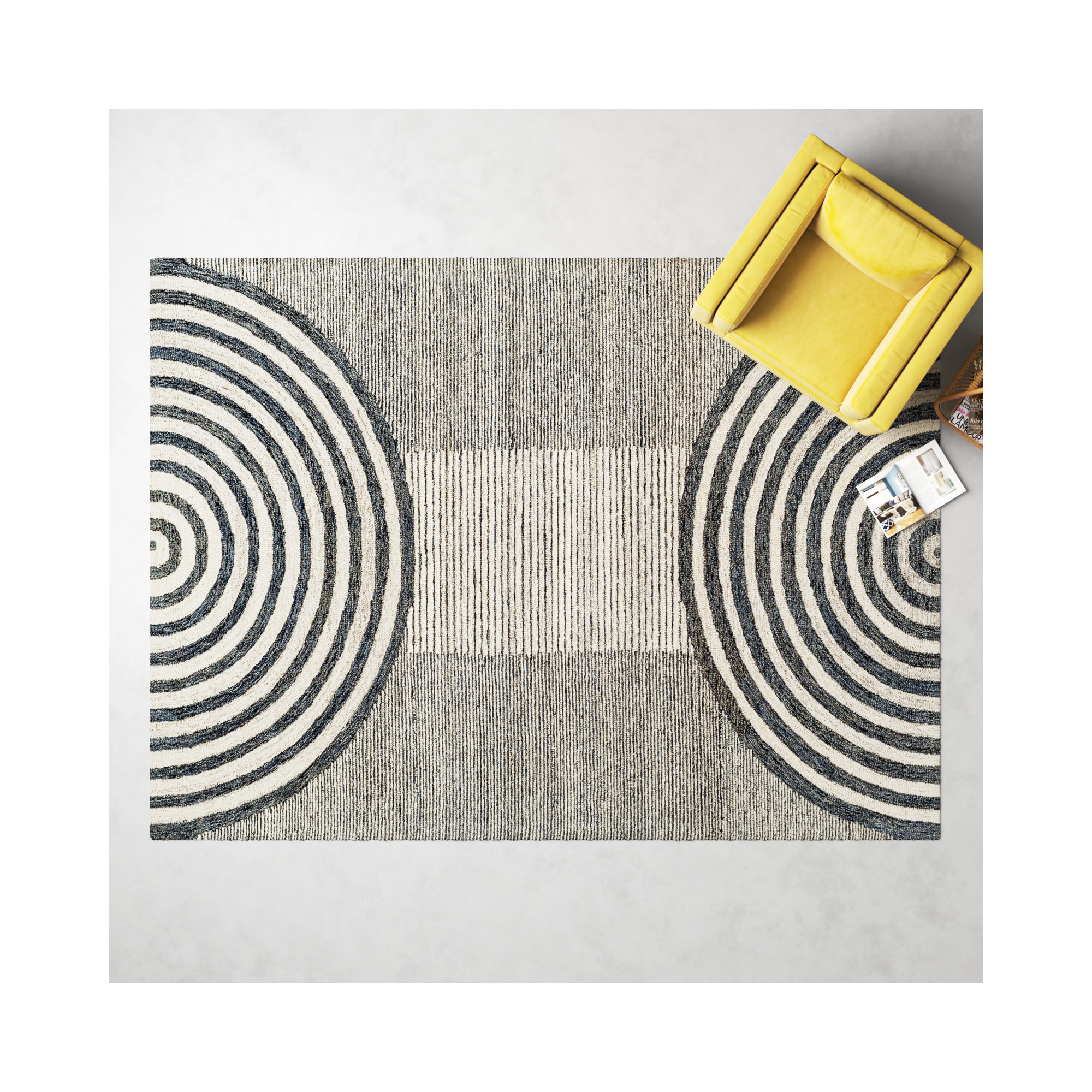 Uptown Handmade Wool Rug, Rectangle 8'10" x 12'