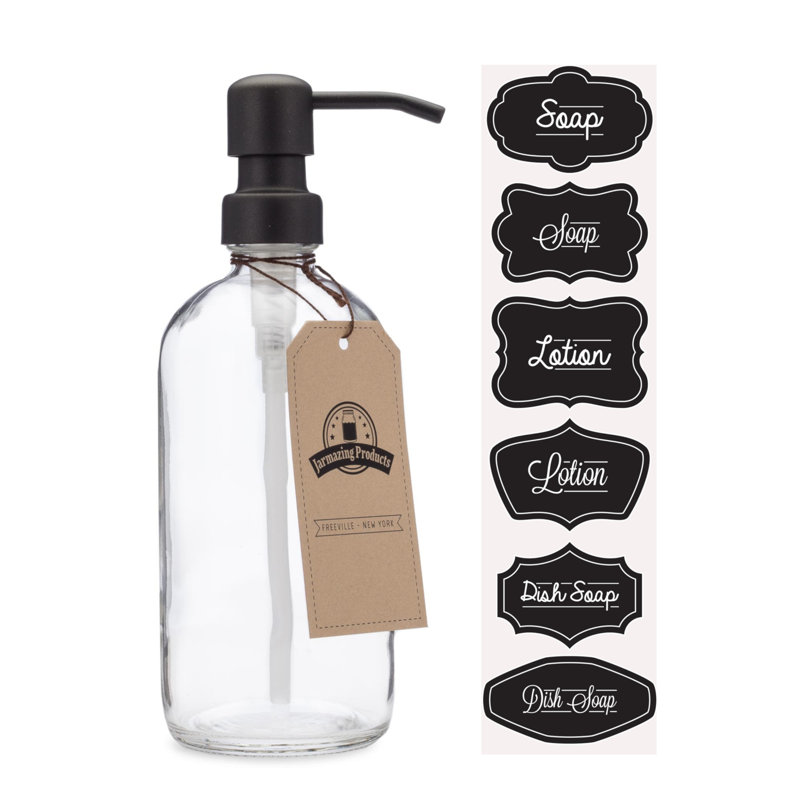 Soap / Lotion Dispenser, Black/Clear