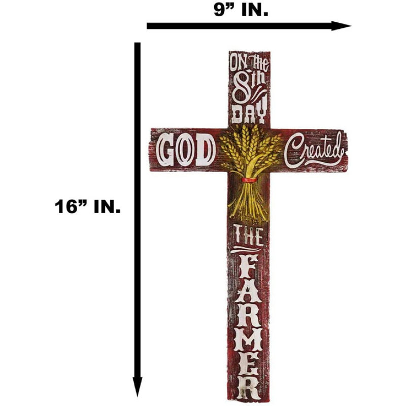 Sculpture Gyrite Cross Decor