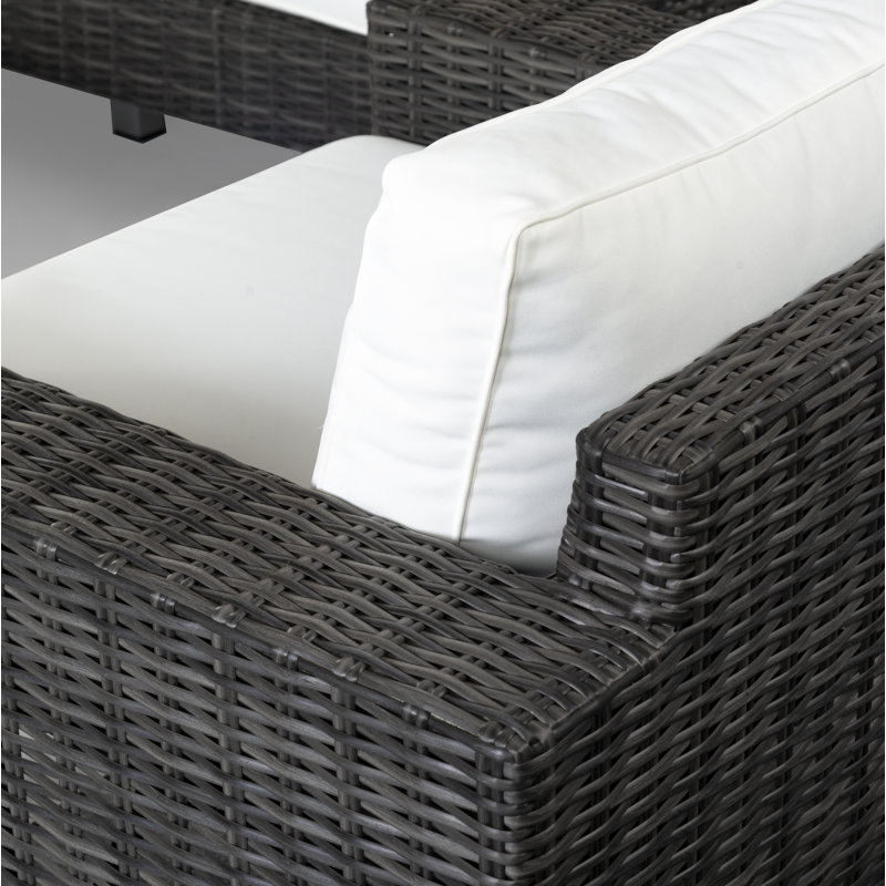 Margarita Wicker Patio Chair, Dark Gray