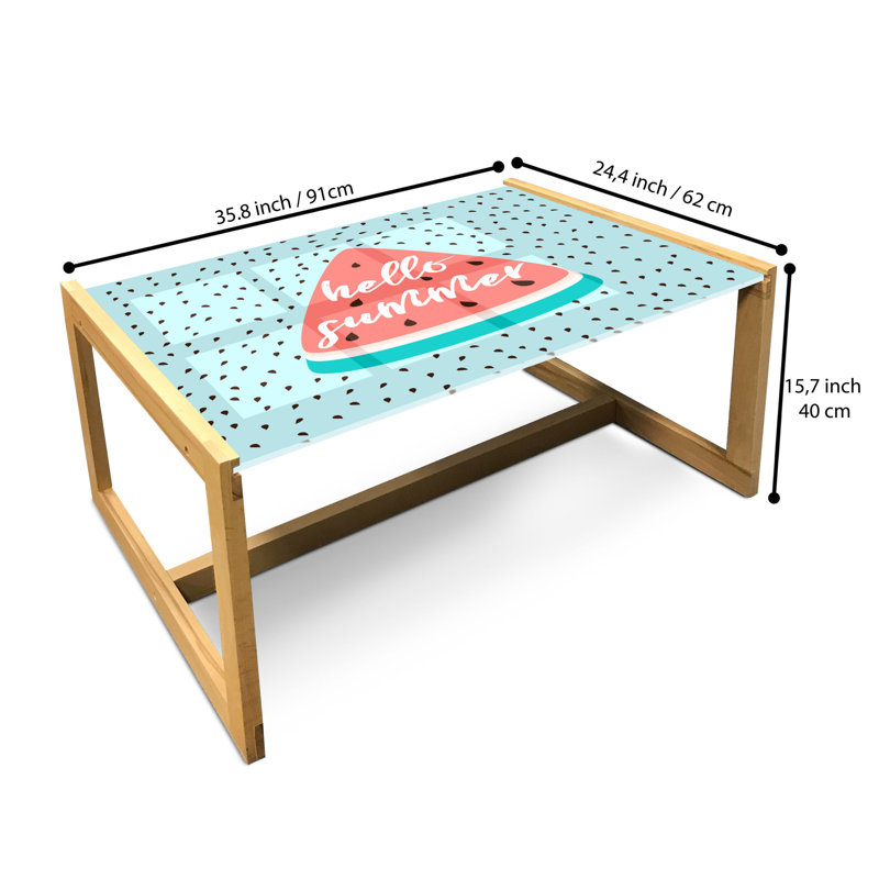 Jakalya Trestle Coffee Table, 40cm H x 91cm W x 62cm D