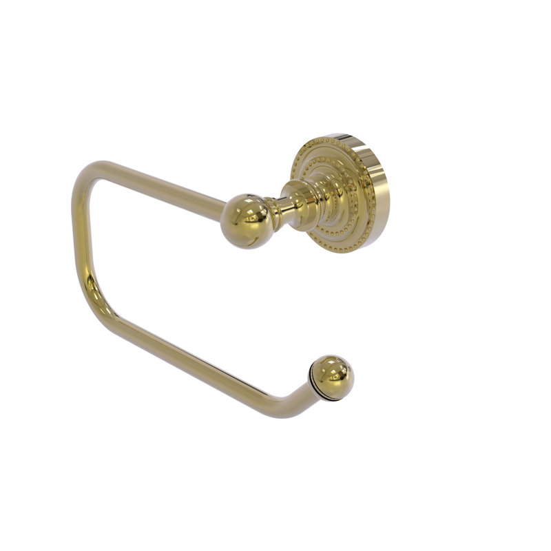 Marchmont Wall Mounted Toilet Paper Holder, Unlacquered Brass