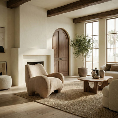 Fauteuil d'appoint en chenille Randal