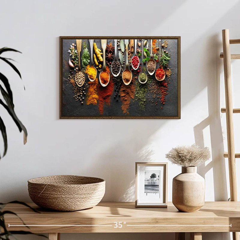 Choice Of Spices, 25" X 17", Floating Frame Walnut