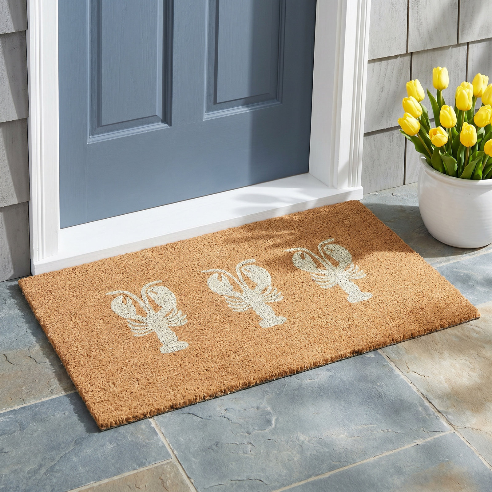 Lobster Blue Coastal Doormat