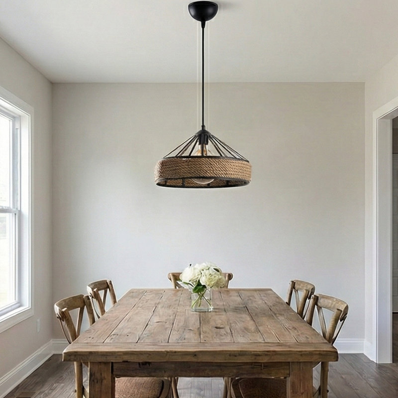 Metal Body Adjustable Height Single Pendant