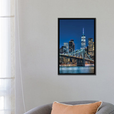 Pont de Brooklyn et horizon de Manhattan, nuit, New York_1PC6