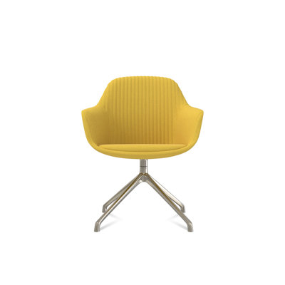 Jest Stackable Fabric Seat Reception Chair with Metal Frame, High-Density Foam, Ribbed Back