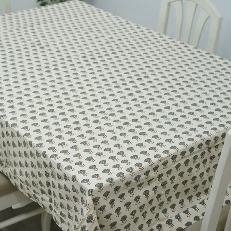 Red Barrel Studio® Luxury Prints: housse de table décorative en coton réutilisable pour la salle à manger et les événements, Kohinoor (10 places)