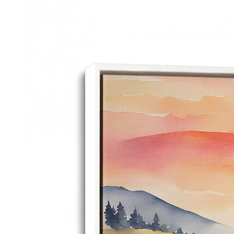 «Rolling Hills and Wildflowers», reproduction sur toile, H 20,75 po x l 30,75 po x P 1,75 po, Cadre flottant blanc opaque, 1