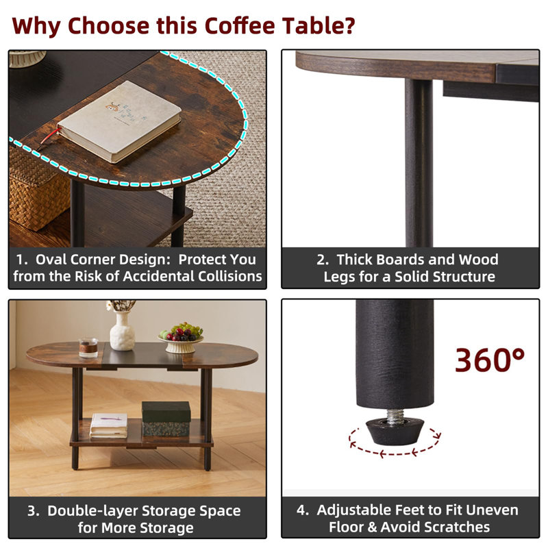 Alfaretta Coffee Table with Storage
