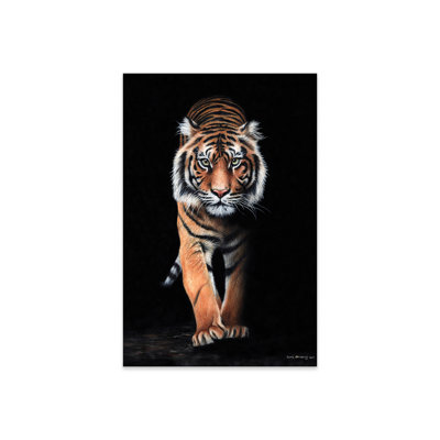 Tigre imprimé noir sur verre acrylique