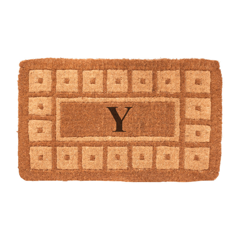 Lynette Geometric Outdoor Doormat, Rectangle 2'6" x 4', Y