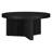 32" Wide Round Coffee Table with Fluted Base — Black Grain Scandinavian MDF Center Table for Living Room | Holm-261653711-261653704