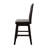 5-Piece Counter-Height Dining Set with Slat-Back Chairs and Square Table, Black-1969771763