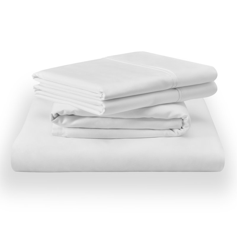 Tempur-Classic Cotton Sheet Set, King Sheet Set + 1 Fitted Sheet/2 King Pillowcases, White