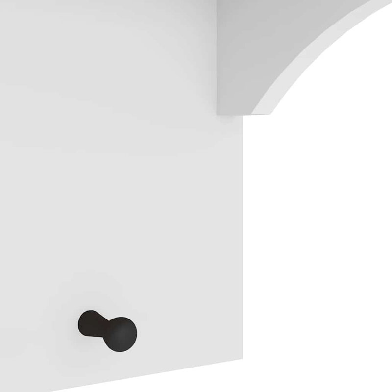 Solid Wood Coat Rack, White