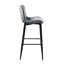 Chaises de pub modernes avec revêtement en velours gris foncé, pieds en métal, siège d'une hauteur de 29 pouces, support de poids de 250 lb, capacité-1162511690